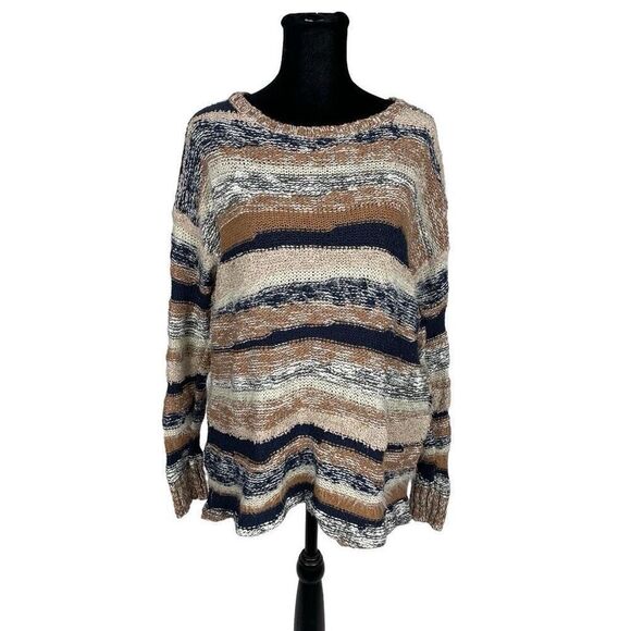 American Eagle Outfitter’s Textured Stripe Knit Sweater - Women’s M - Picture 1 of 6